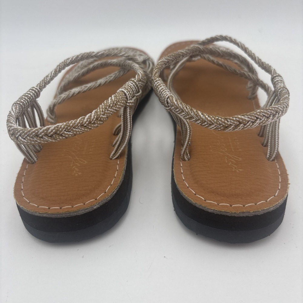 Vineyard Vines Flow Womens 10 Beige Braid/Knot Straps Handmade Comfort Sandals - Picture 5 of 8